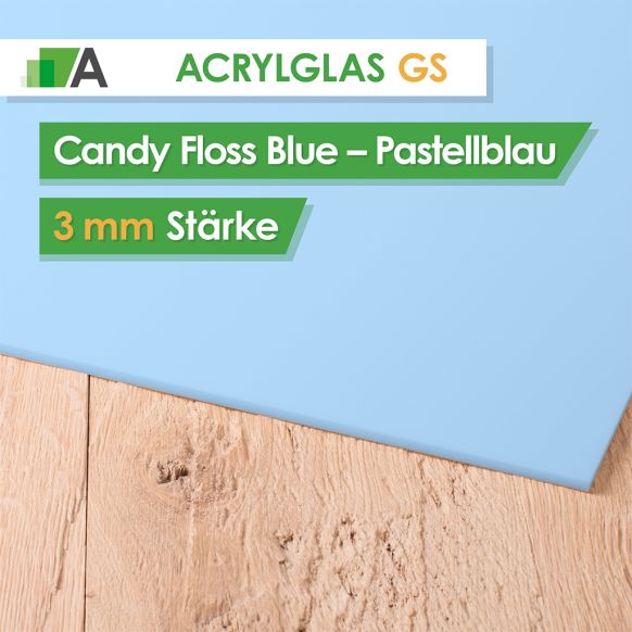 Acrylglas Pastellblau | PERSPEX® Candy Floss Blue