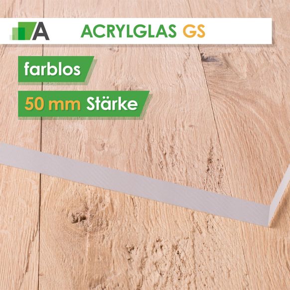 Acrylglas GS Stärke 50 mm farblos 