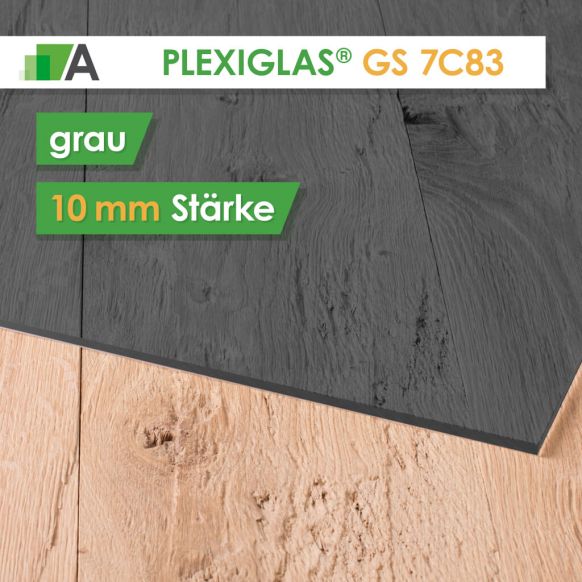PLEXIGLAS® GS Stärke 10 mm grau 7C83