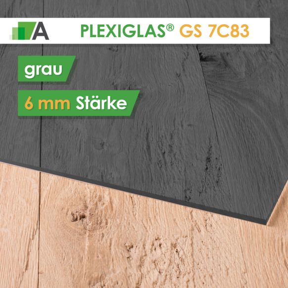 PLEXIGLAS® GS Stärke 6 mm grau 7C83