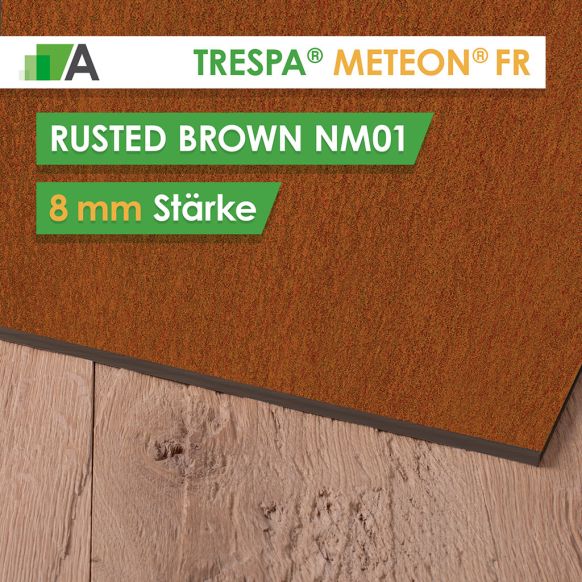 TRESPA® METEON® FR Rusted Brown - NM01 - Stärke 8mm - 4270 x 2130