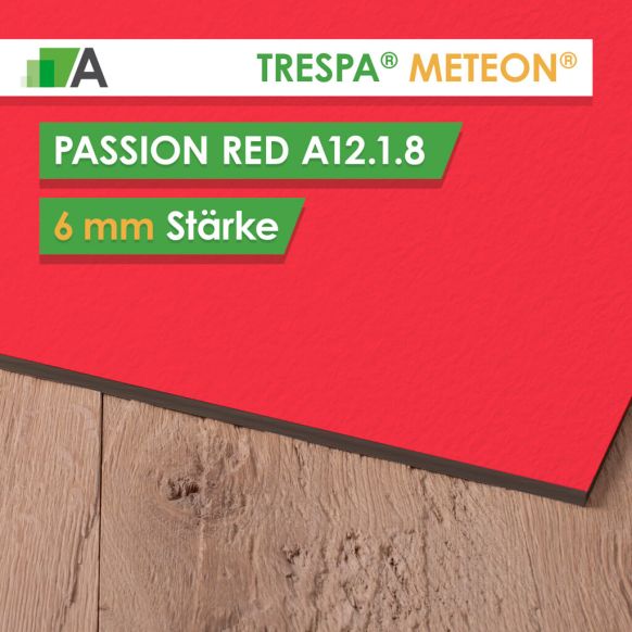 TRESPA® METEON® Passion Red - A12.1.8 - Stärke 6mm - 4270 x 2130