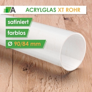 DEGLAS® Rohr satiniert farblos Ø90/84 mm