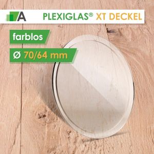 PLEXIGLAS® Deckel für XT Rohr farblos Ø70/64 mm