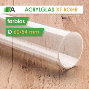 PLEXIGLAS® XT Rohr farblos Ø60/54 mm