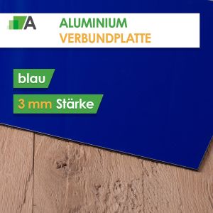 Alu Verbundplatte Stärke 3 mm blau